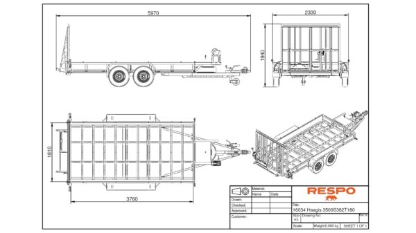 Treiler Respo 3500kg